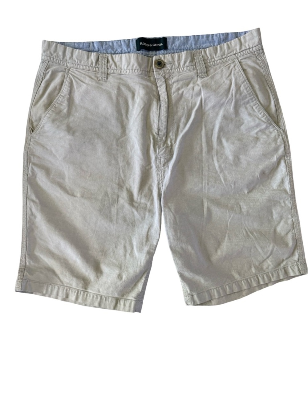 Rodd & Gunn Slim Fit Khaki Chino Shorts Size 36 Cotton Stretch 9” Inseam